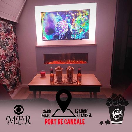 L'Etoile By Mrodbnb - Appart Neuf - Vue Mer - 25M Plage & Resto - Cine - Cheminee - Popcorn Cancale Zewnętrze zdjęcie