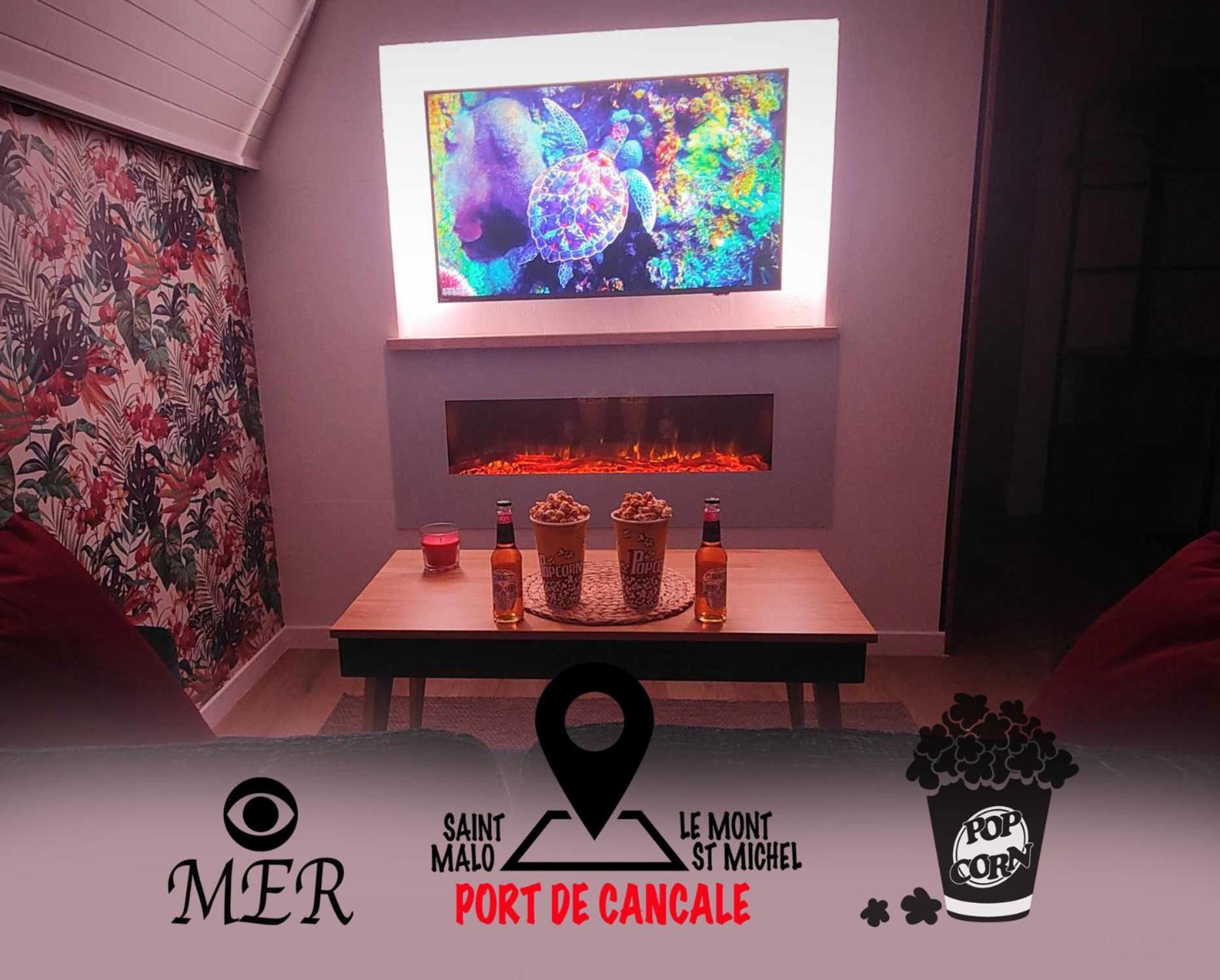 L'Etoile By Mrodbnb - Appart Neuf - Vue Mer - 25M Plage & Resto - Cine - Cheminee - Popcorn Cancale Zewnętrze zdjęcie